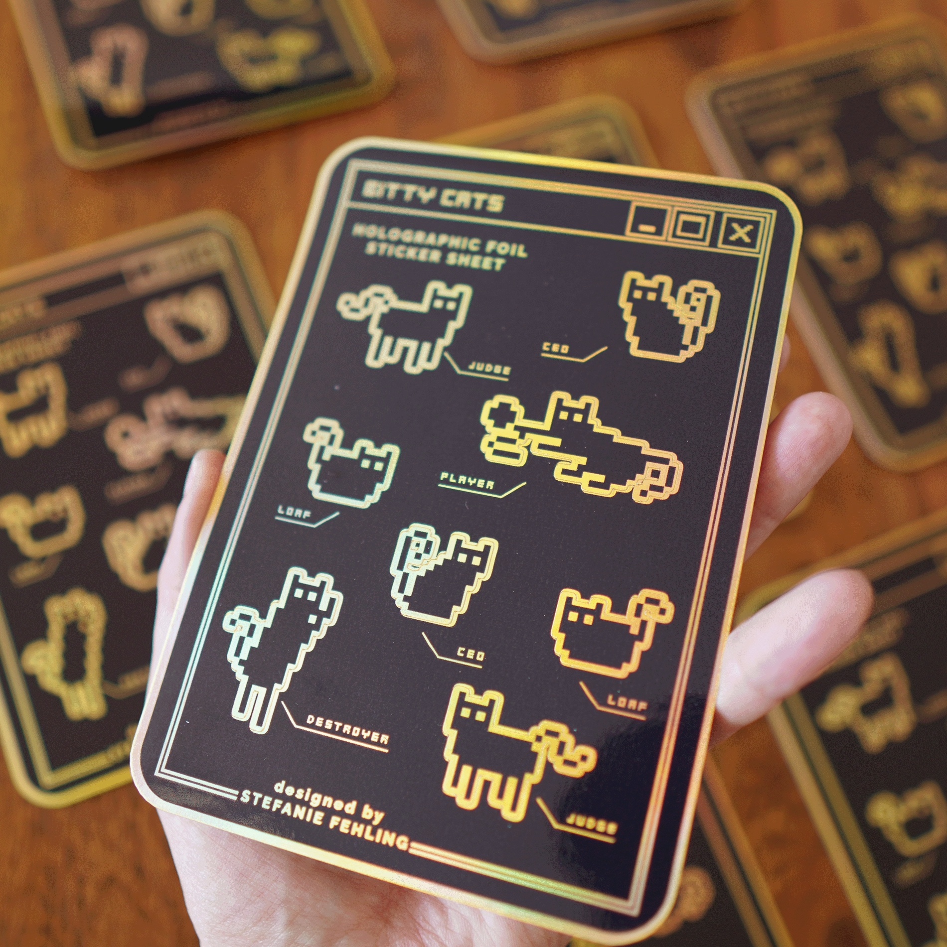 Bitty Cats | Holo Sticker Sheet