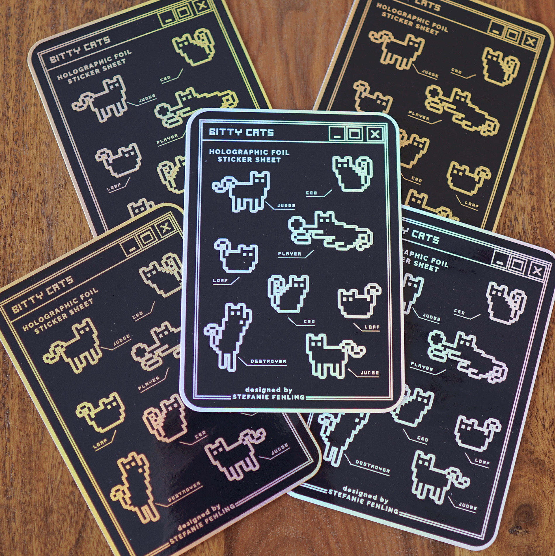 Bitty Cats | Holo Sticker Sheet