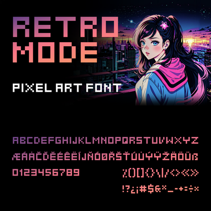 Retro Mode - Pixel Art Font